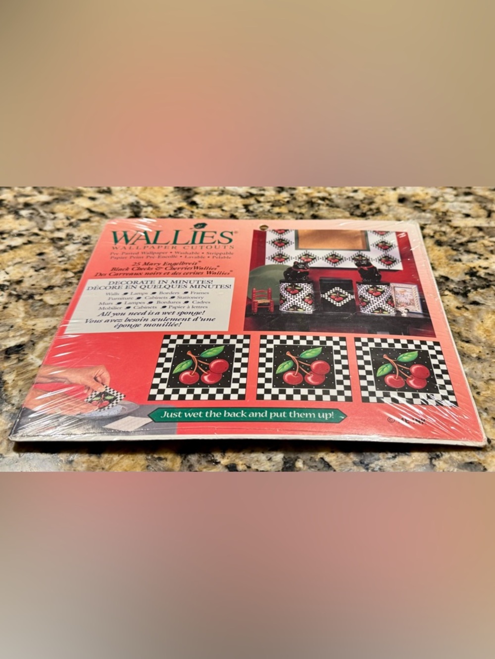 Wallies Cherry Wallpaper Cutouts 🍒 NEW Sealed Retro Kitchen Decor